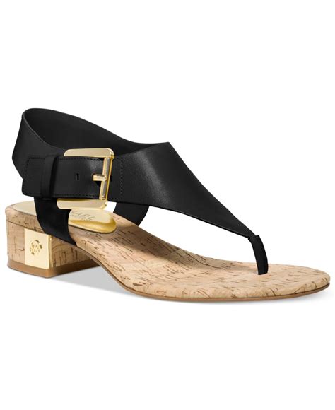 michael kors black bow thong sandals|mk split toe sandals.